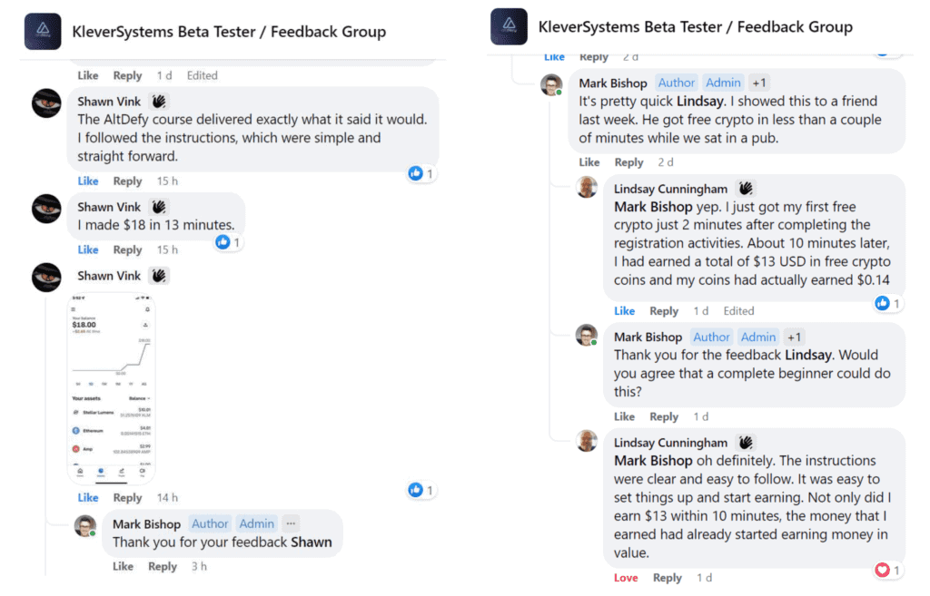 AltDefy Review - Free Crypto Clicking 4 Lines Of Text altdefy beta tester results