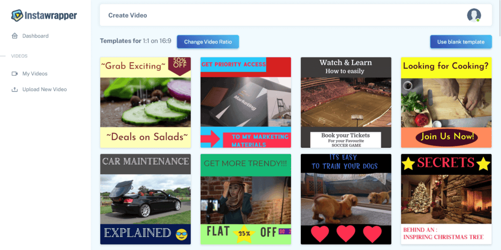 instawrapper templates