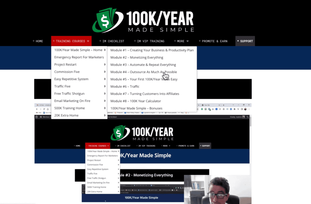 100K/Year Made Simple Review - Legit or Overhyped? 100K/Year Made Simple members area