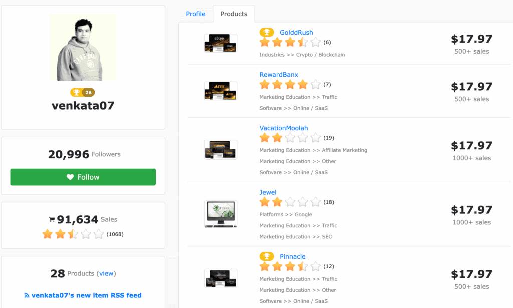 Viral Moolah Review - Legit or Overhyped? venkata ramana profile on warrior plus