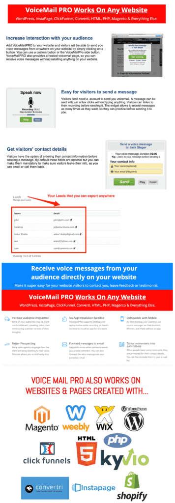 VoiceMail Pro Review - Voicemail For Websites voicemail pro features