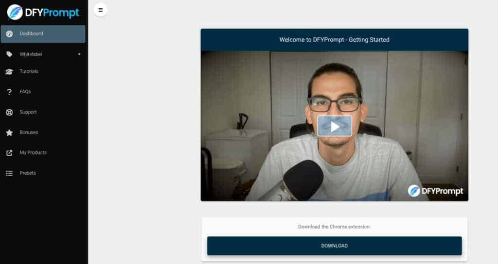 dfy prompt members area
