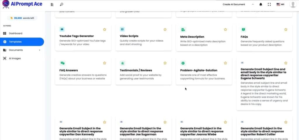 AI Prompt Ace Review: Revolutionize Your AI Marketing Game ai prompt ace dashboard