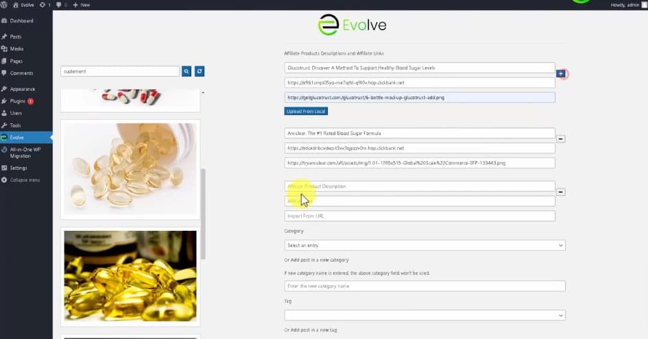 evolve wordpress plugin