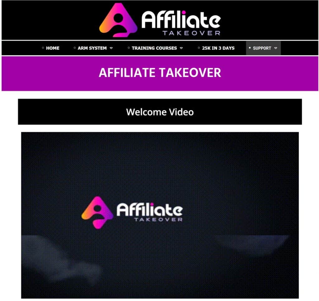 affiliate takeover members area