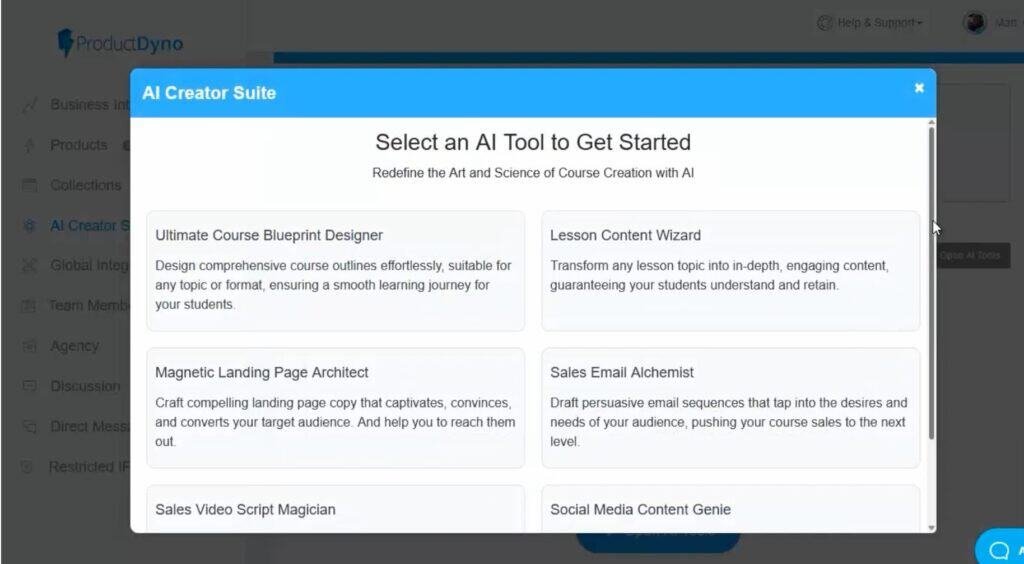 ProductDyno Review: The Best All-in-One Platform for Selling Digital Products ai creator suite